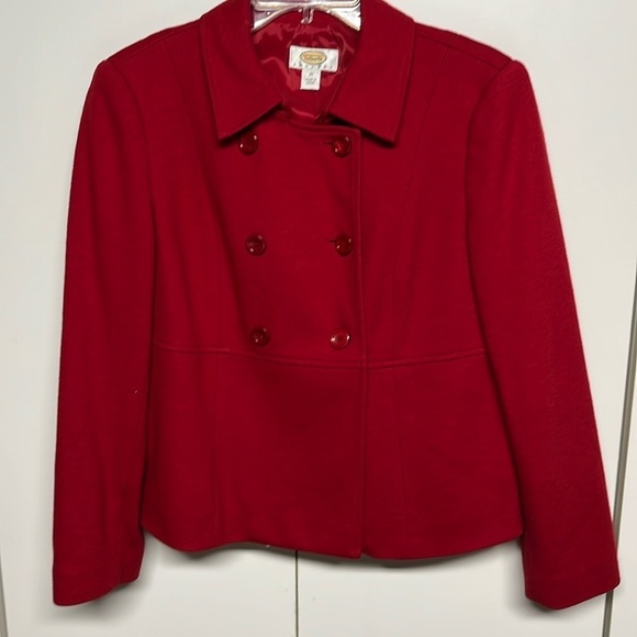 Talbots Petites Red Double Breasted Jacket - Picture 1 of 11